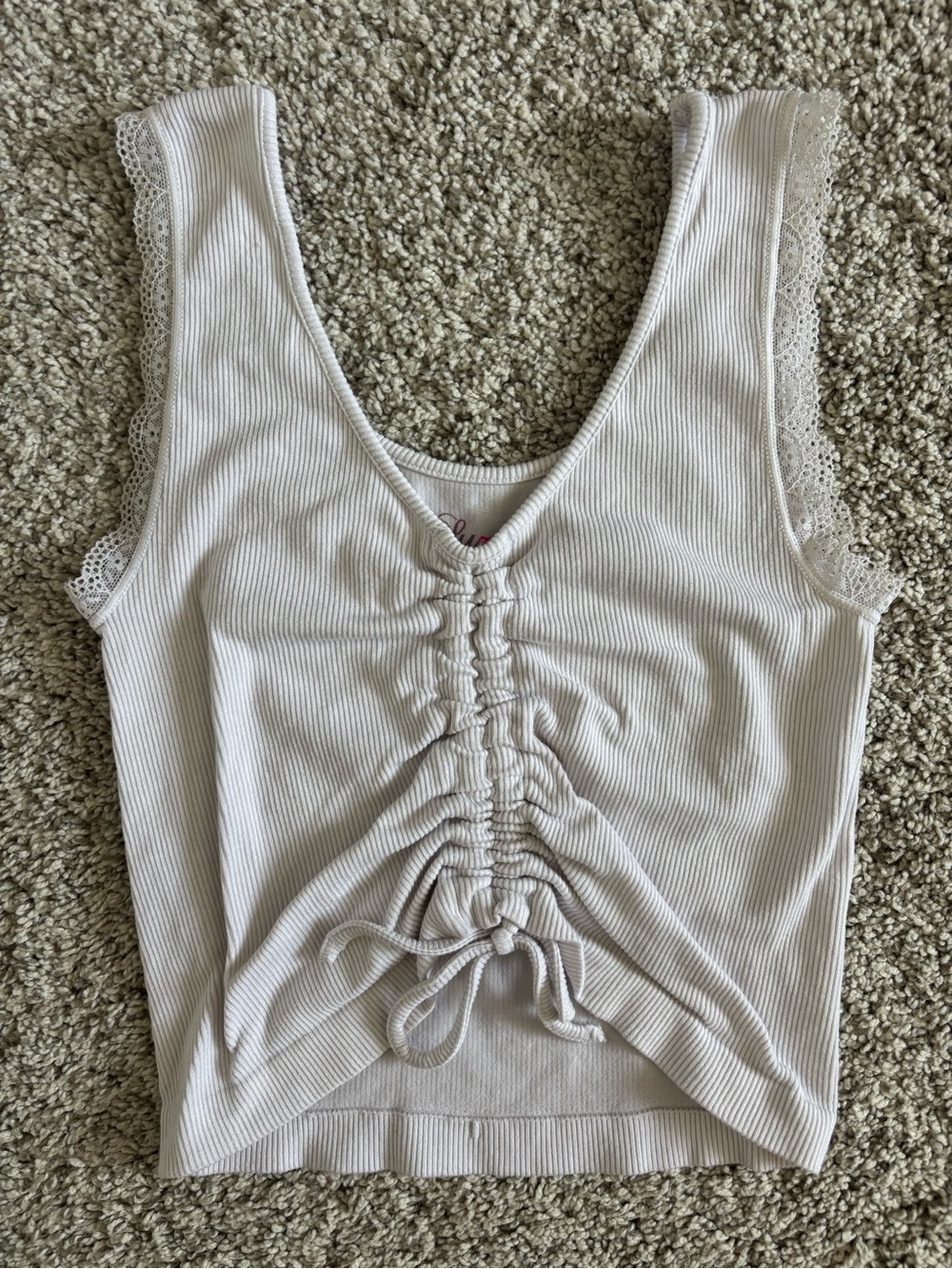 white tie-front tank top